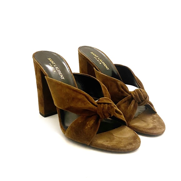 saint laurent loulou suede mules